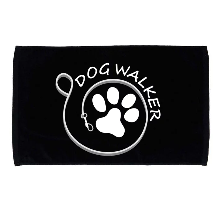 Dog Walker Leash Gift Microfiber Hand Towel