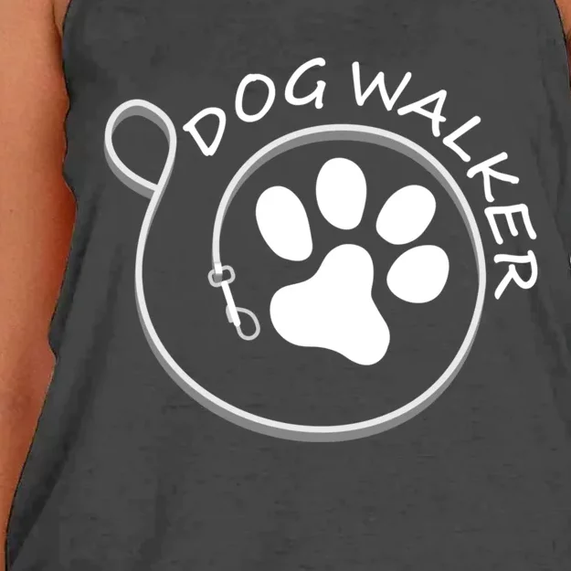 Dog Walker Leash Gift Women's Knotted Racerback Tank