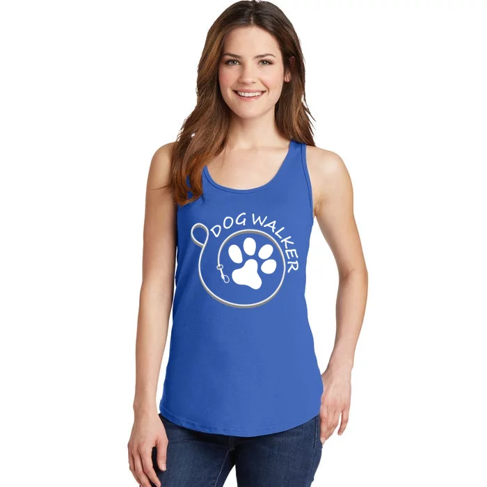 Dog Walker Leash Gift Ladies Essential Tank