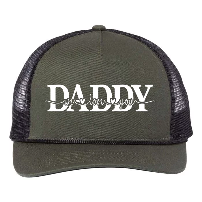 Daddy We Love You Father's Day Retro Rope Trucker Hat Cap