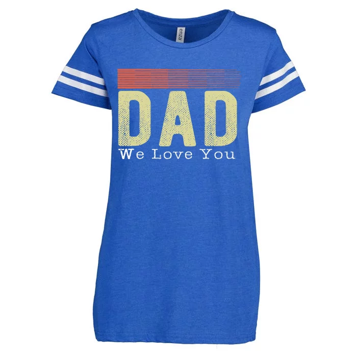 Dad we love you father's day Funny Retro Vintage gifts Enza Ladies Jersey Football T-Shirt