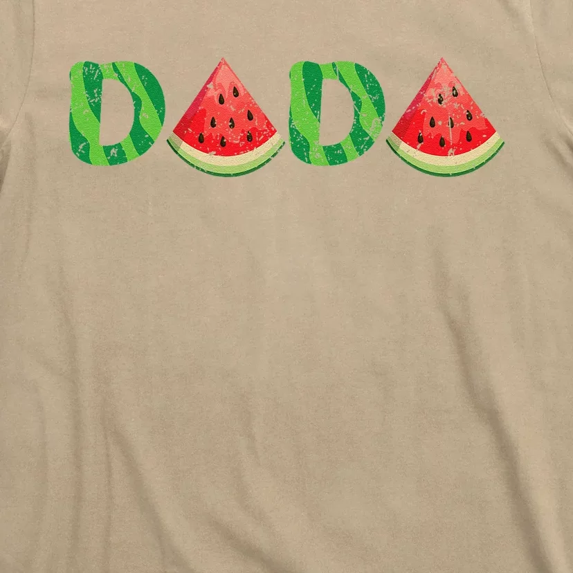 Dada Watermelon Lover Fruitarian Summer Fruit Fathers Day T-Shirt