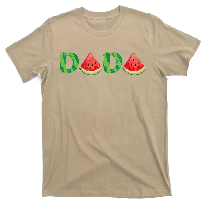 Dada Watermelon Lover Fruitarian Summer Fruit Fathers Day T-Shirt