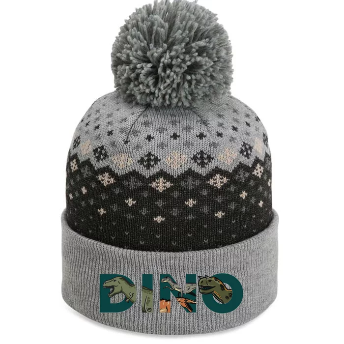 Dino Word Logo The Baniff Cuffed Pom Beanie