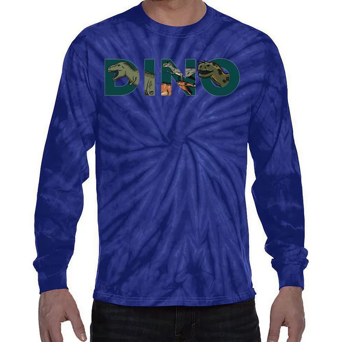 Dino Word Logo Tie-Dye Long Sleeve Shirt