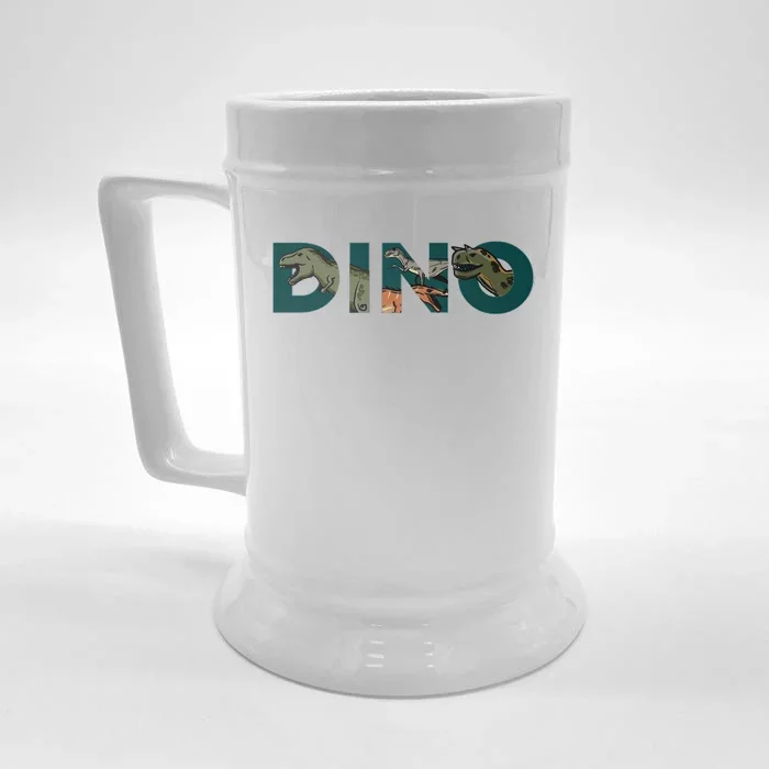 Dino Word Logo Front & Back Beer Stein