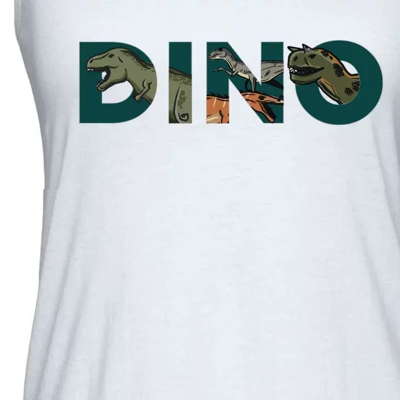 Dino Word Logo Ladies Essential Flowy Tank