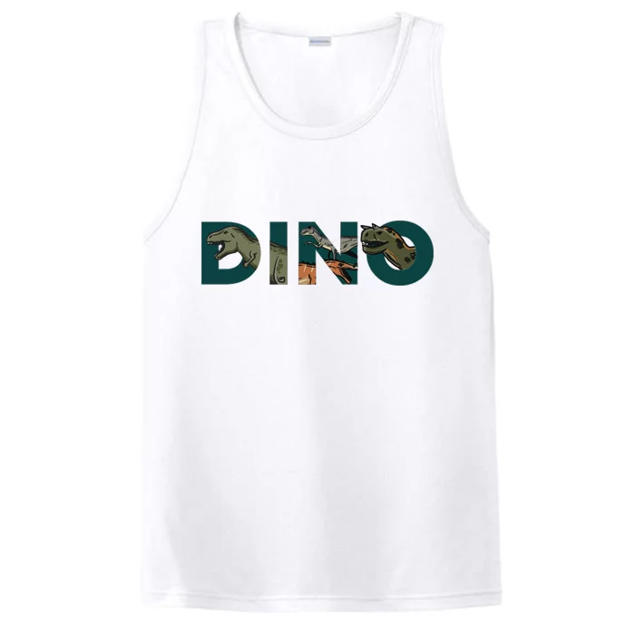 Dino Word Logo Performance Tank