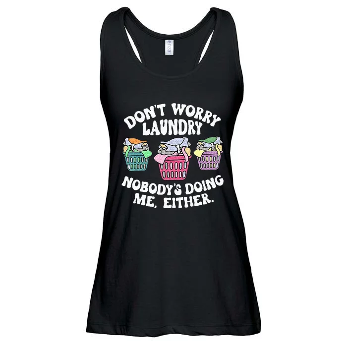 Dont Worry Laundry Nobodys Doing Me Either Funny Ladies Essential Flowy Tank