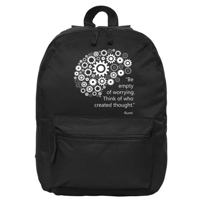 DonT Worry Mind Quote By Rumi 16 in Basic Backpack