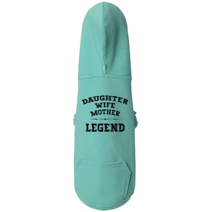 Daughter Wife Mother Legend Best Mom Mama Mother's Day Doggie 3-End Fleece Hoodie