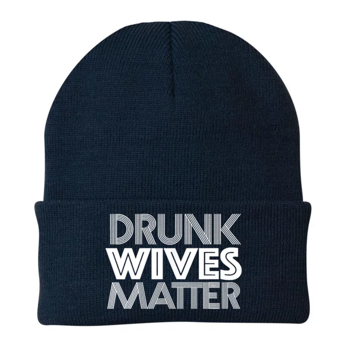 Drunk Wives Matter Shirt Funny Wine Drinking Tee Knit Cap Winter Beanie