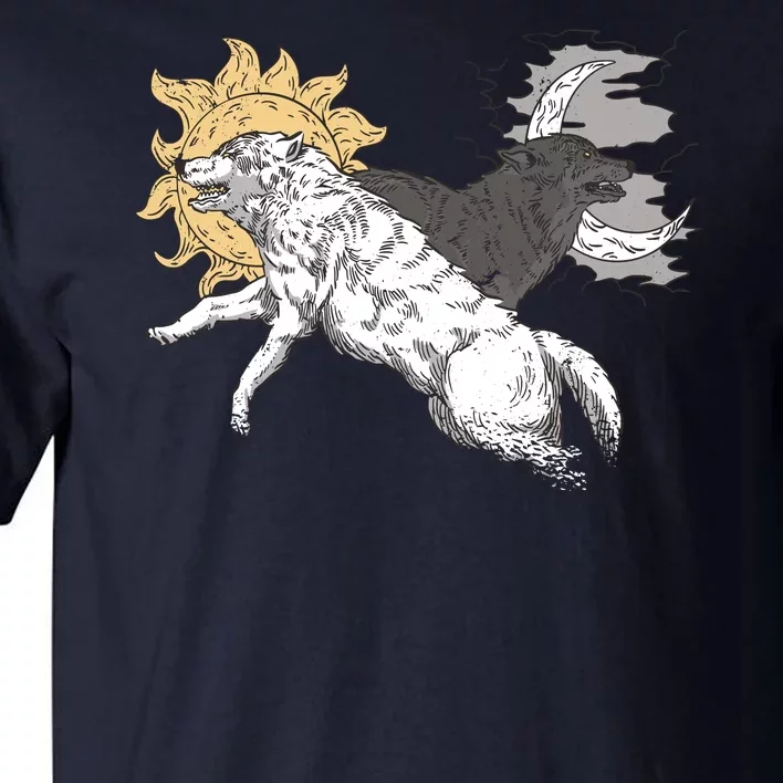 Double Wolf Moon Sun Tall T-Shirt