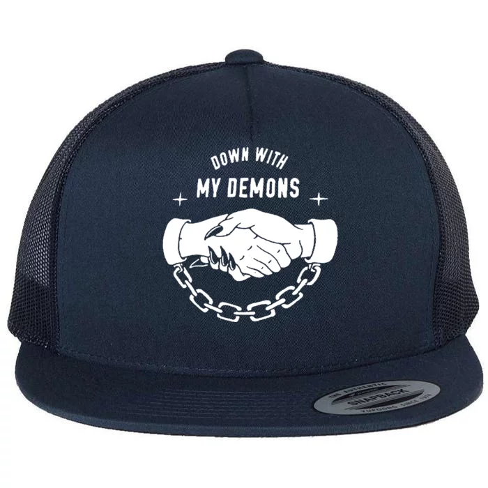 Down With My Demons Flat Bill Trucker Hat