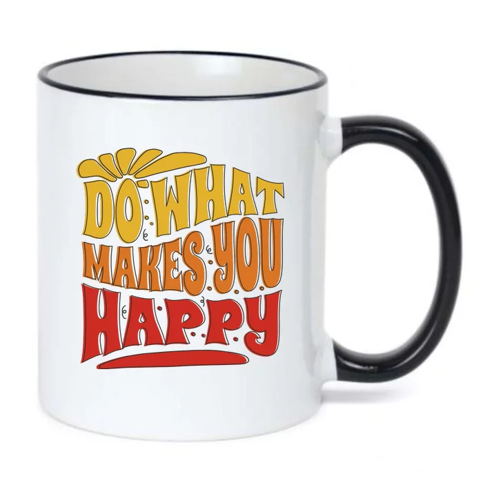 Do What Makes You Happy Positive Quote Black Color Changing Mug