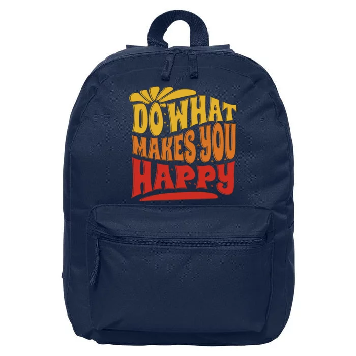 Do What Makes You Happy Positive Quote 16 in Basic Backpack