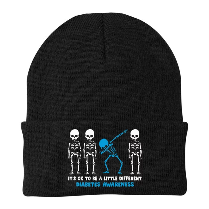 Diabetes Warrior Mom awareness Gift It's Ok To Be Different Knit Cap Winter Beanie