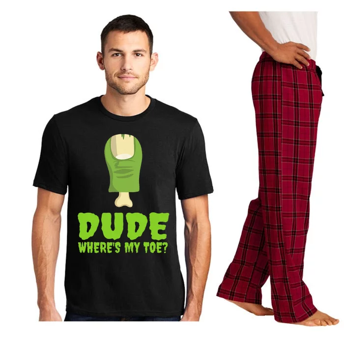 Dude Wheres My Toe Funny Zombie Amputation Leg Ampu Pajama Set