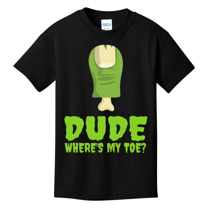 Dude Wheres My Toe Funny Zombie Amputation Leg Ampu Kids T-Shirt