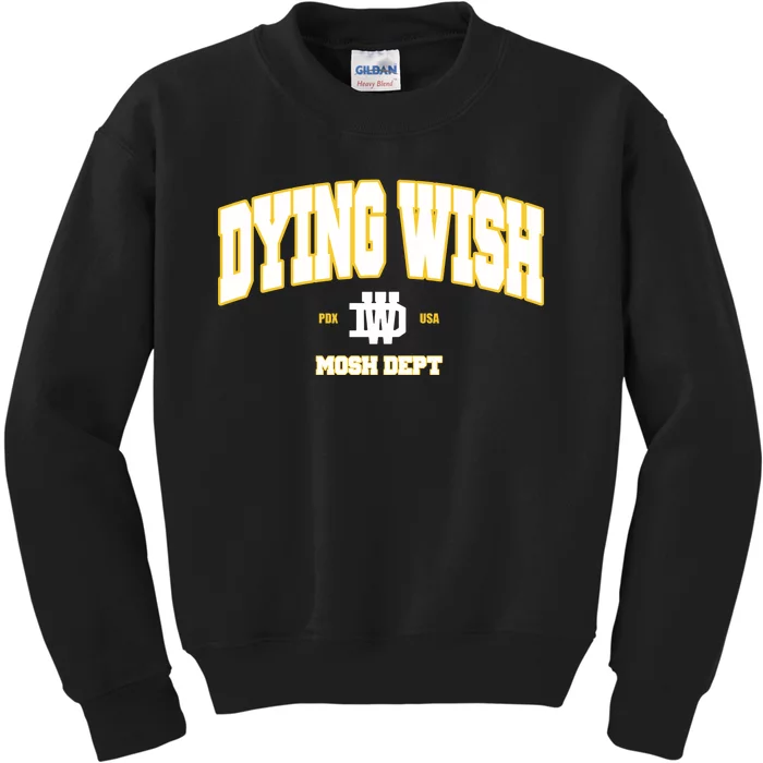 Dying Wish Mosh Dept Kids Sweatshirt