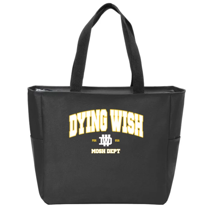 Dying Wish Mosh Dept Zip Tote Bag