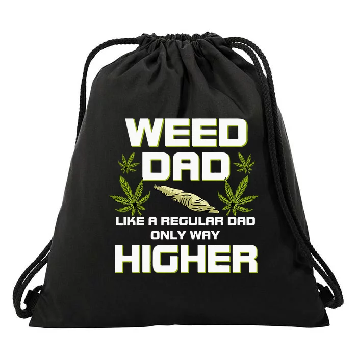 Dad Weed Marijuana Funny 420 Cannabis Gift Fathers Day Drawstring Bag