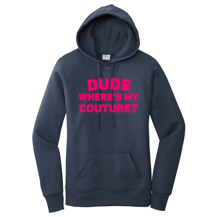 Dude WhereS My Couture Funny Saying Purple Dude Costume Women's Pullover Hoodie