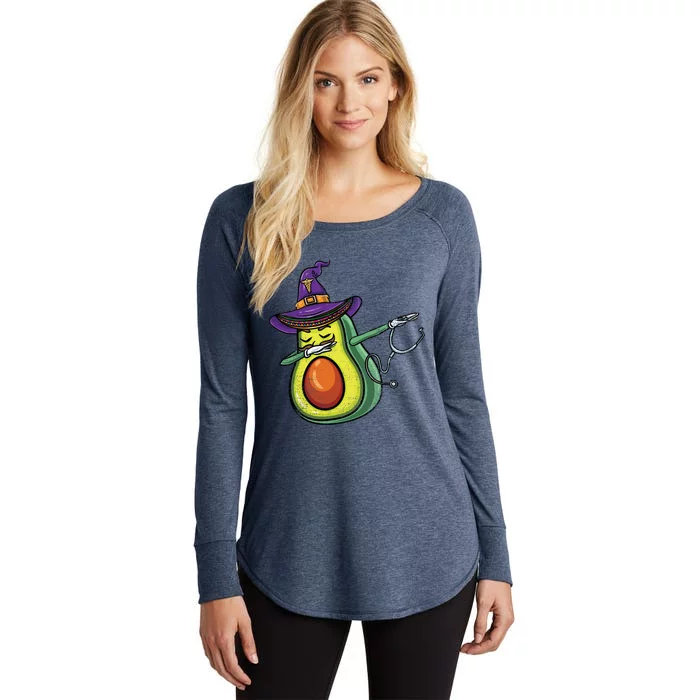 Dabbing Witch Mexican Avocado Nurse Vintage Gift Women's Perfect Tri Tunic Long Sleeve Shirt