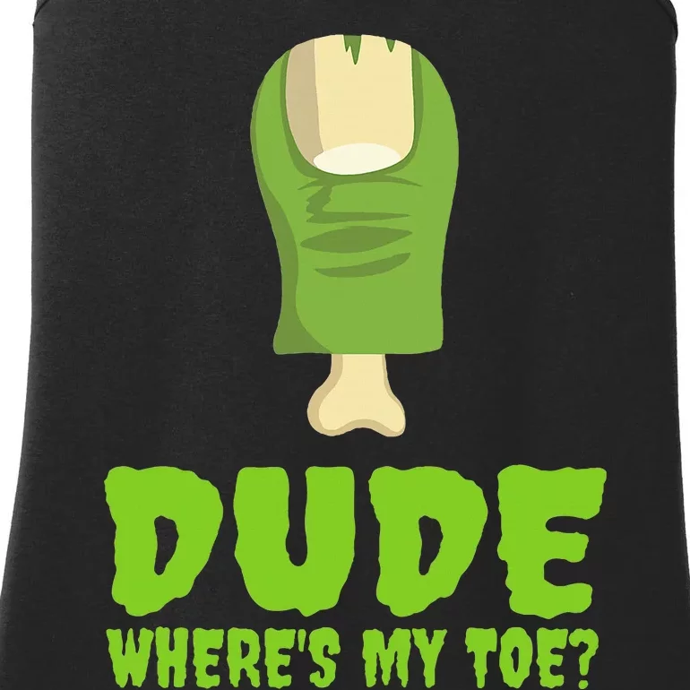 Dude WhereS My Toe Zombie Amputation Leg Amputee Ladies Essential Tank