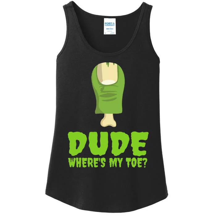 Dude WhereS My Toe Zombie Amputation Leg Amputee Ladies Essential Tank