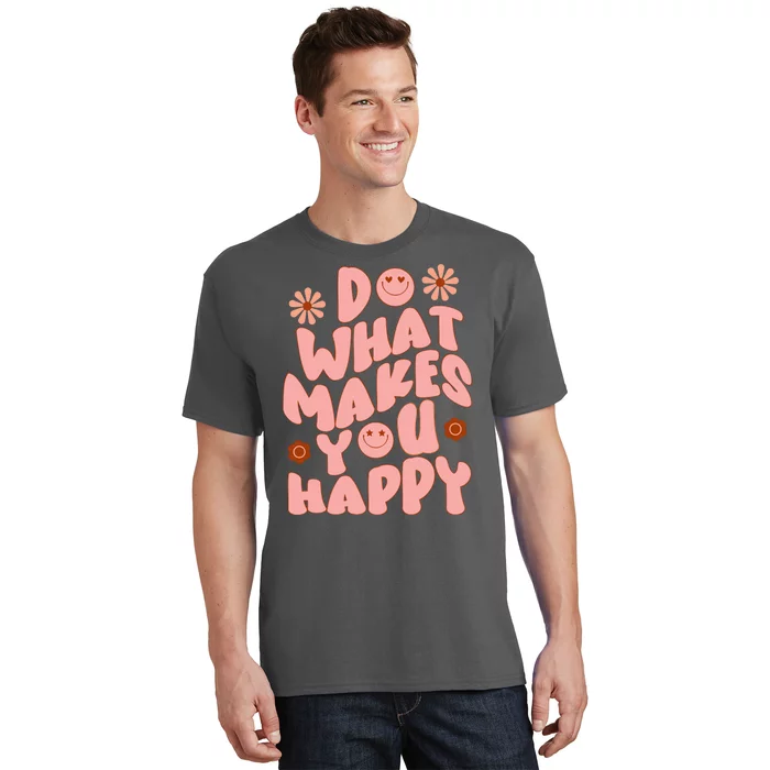 Do What Makes You Happy Hippie Retro Smile T-Shirt