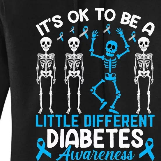 Diabetes Warrior Mom awareness It's Ok To Be Different Women's Pullover Hoodie