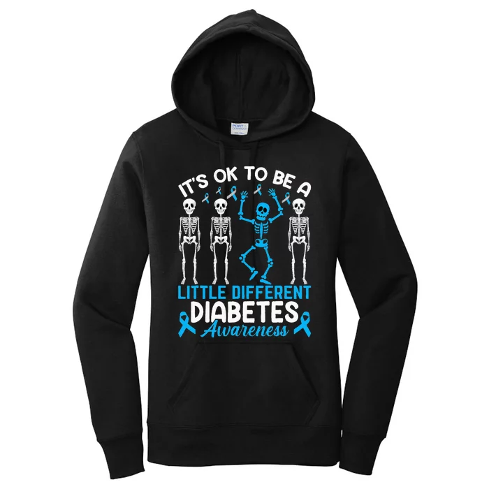 Diabetes Warrior Mom awareness It's Ok To Be Different Women's Pullover Hoodie