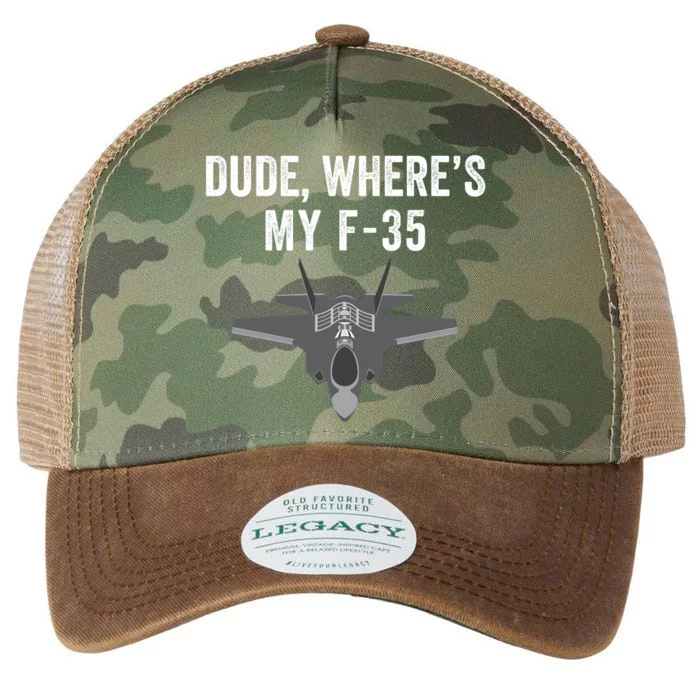 Dude Where’s My F35? Funny Missing F35 Meme Lost Gun Find My F35 Legacy Tie Dye Trucker Hat