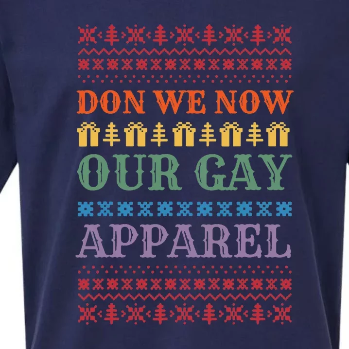 Don We Now Our Gay Apparel Gay Christmas Funny LGBT Xmas Sueded Cloud Jersey T-Shirt