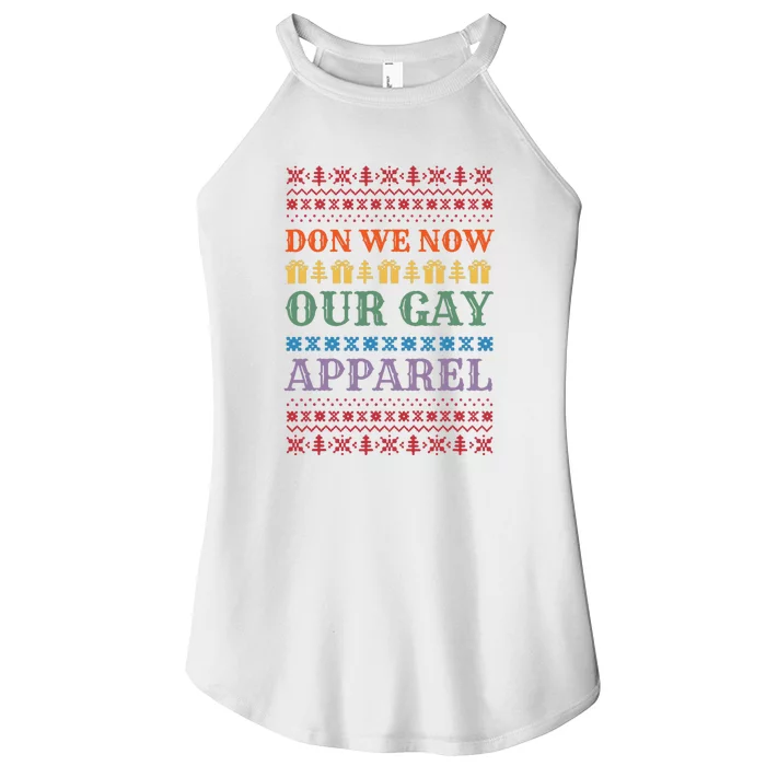 Don We Now Our Gay Apparel Gay Christmas Funny LGBT Xmas Women’s Perfect Tri Rocker Tank