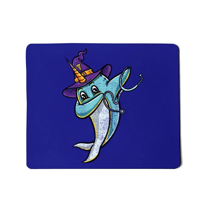 Dabbing Witch Narwhal Nurse Vintage Gift Mousepad