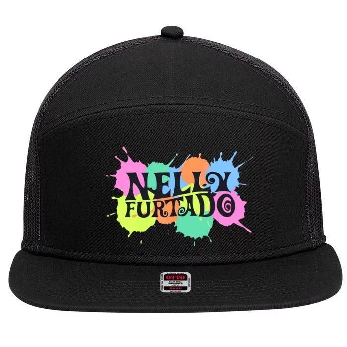 D.Rake Wearing Nelly Furtado 7 Panel Mesh Trucker Snapback Hat