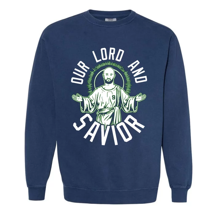 Derrick White Our Lord And Savior Garment-Dyed Sweatshirt