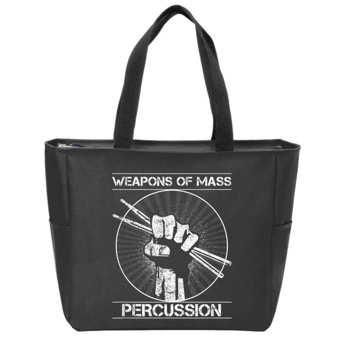 Drummers Weapons Of Mass Percussion Funny Drum Stick Zip Tote Bag