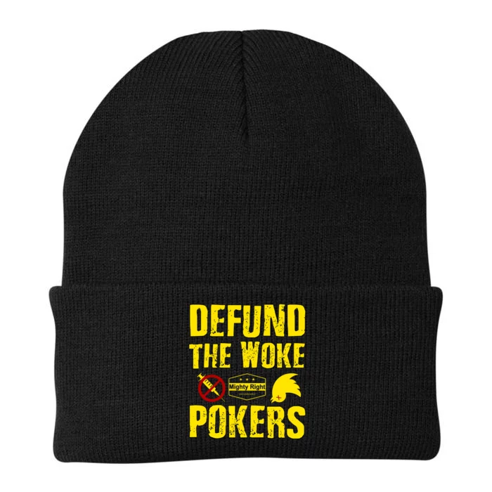 Defund Woke Pokers Knit Cap Winter Beanie