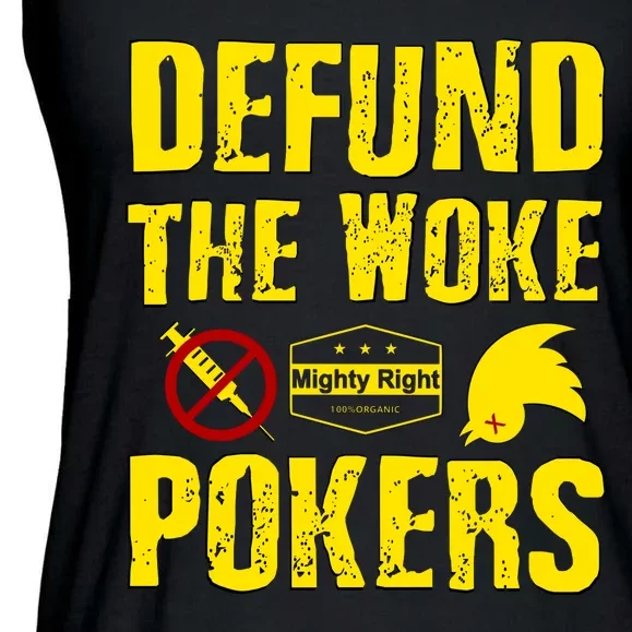 Defund Woke Pokers Ladies Essential Flowy Tank