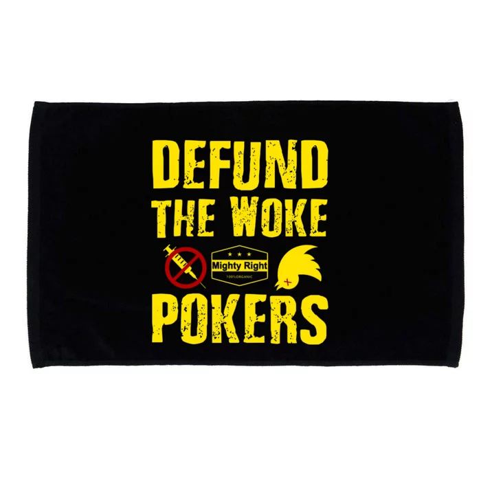 Defund Woke Pokers Microfiber Hand Towel