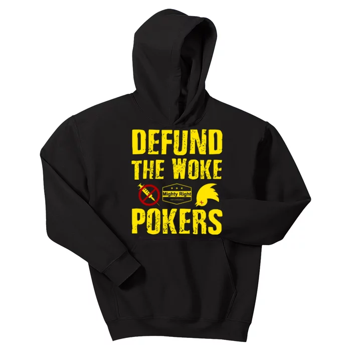 Defund Woke Pokers Kids Hoodie