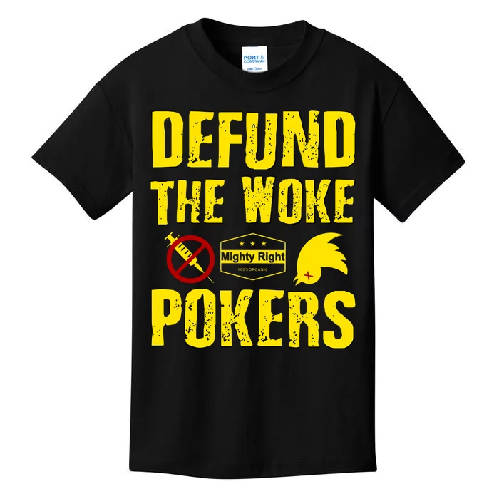 Defund Woke Pokers Kids T-Shirt