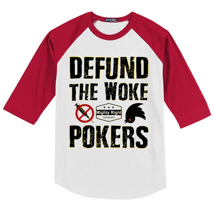 Defund Woke Pokers Kids Colorblock Raglan Jersey