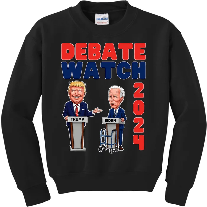 Debate Watch Party 2024 Trump Biden President Election Kids Sweatshirt