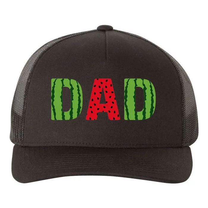 Dad Watermelon Pattern Birthday Summer Fruit Yupoong Adult 5-Panel Trucker Hat