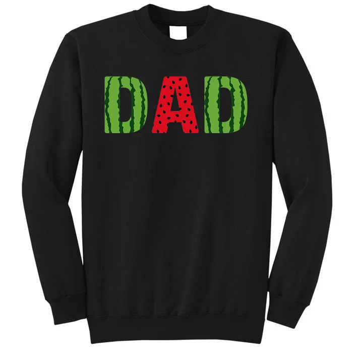 Dad Watermelon Pattern Birthday Summer Fruit Sweatshirt