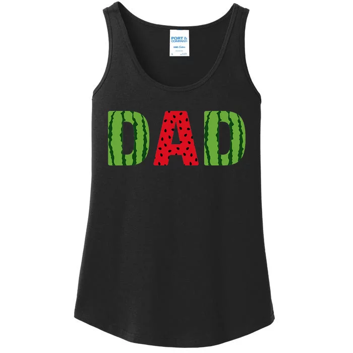 Dad Watermelon Pattern Birthday Summer Fruit Ladies Essential Tank